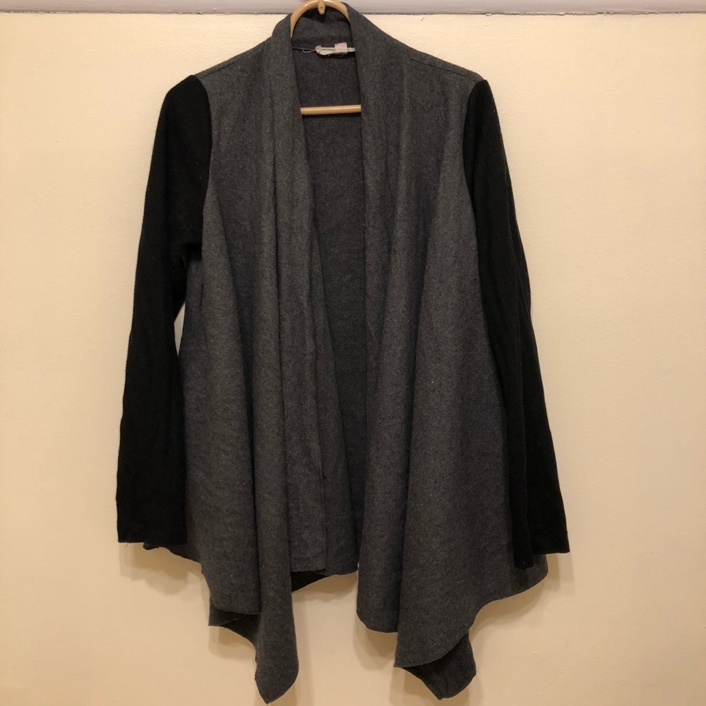 Two Tone Wool Cardigan